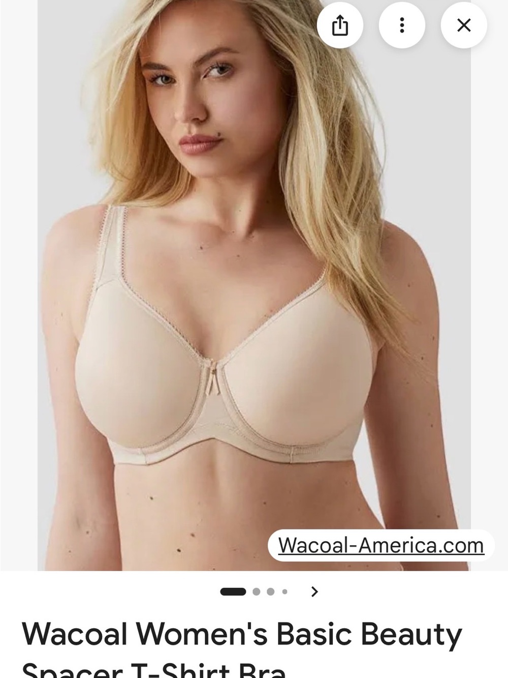 Wacoal Basic Beauty Spacer Underwire T-Shirt Bra NWT